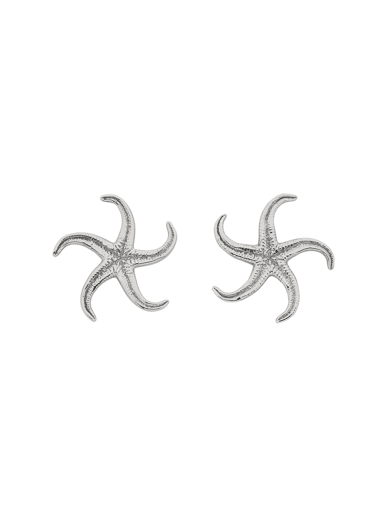Starfish earrings silver